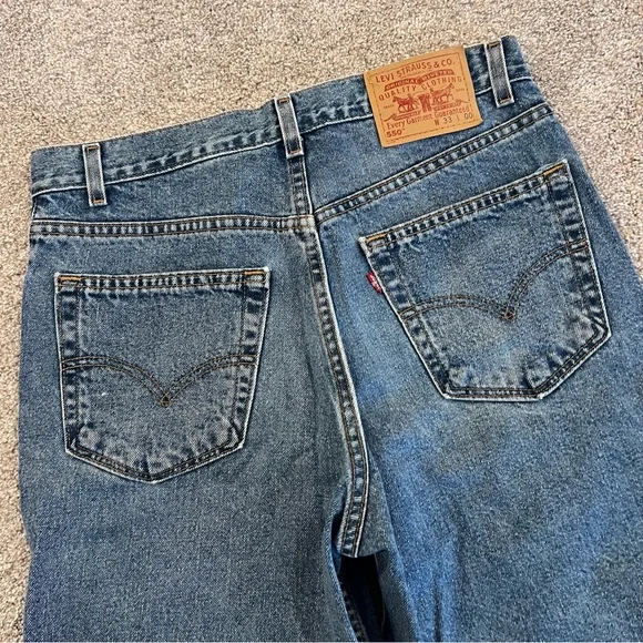 LEVI'S 550 Levi Shorts Men’s Size 33 Denim Blue Jean Bermuda Jorts Shorts 10” in - Picture 4 of 12